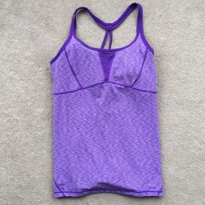 Purple Zella racer back with built in bra